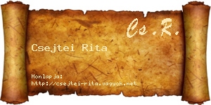 Csejtei Rita névjegykártya